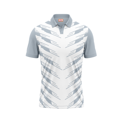 Polo Neck Printed Jersey Grey NP50000175