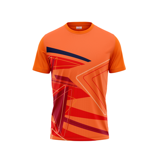 Round Neck Printed Jersey Orange NP50000180