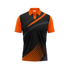Polo Neck Printed Jersey Orange NP5000018