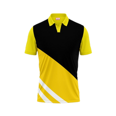 Polo Neck Printed Jersey Yellow NP50000193