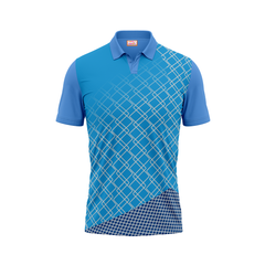 Polo Neck Printed Jersey Sky Blue NP5000020