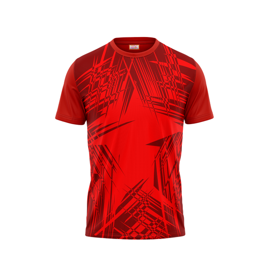 Round Neck Printed Jersey Red NP5000026