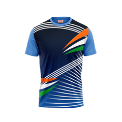 Round Neck Printed Jersey Skyblue NP5000027