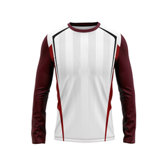 Round Neck Fullsleeve Printed Jersey White NP500002