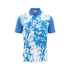 Polo Neck Printed Jersey Sky Blue NP5000031