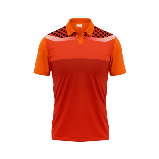 Polo Neck Printed Jersey Orange NP5000036