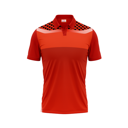 Polo Neck Printed Jersey Red NP5000036