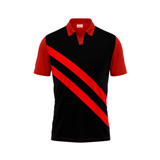 Polo Neck Printed Jersey Red NP50000372