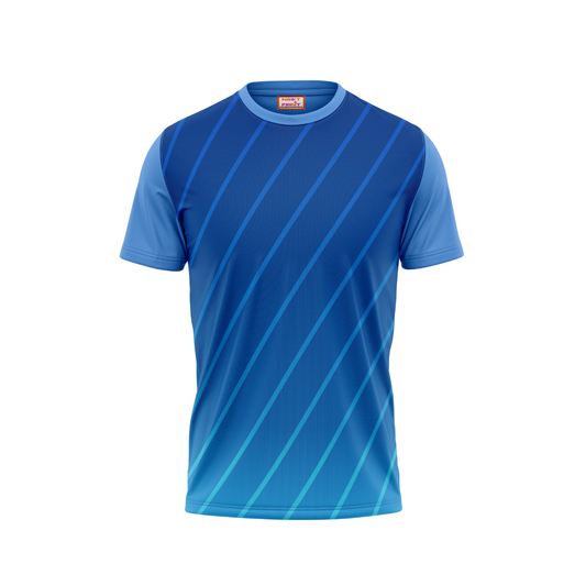 Round Neck Printed Jersey Skyblue NP50000373