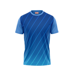 Round Neck Printed Jersey Skyblue NP50000373