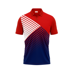 Polo Neck Printed Jersey Red NP50000374