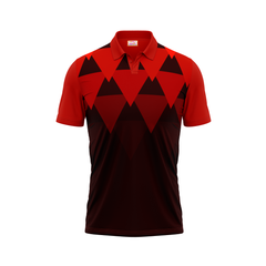 Polo Neck Printed Jersey Red NP50000376