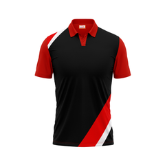 Polo Neck Printed Jersey Red NP50000377