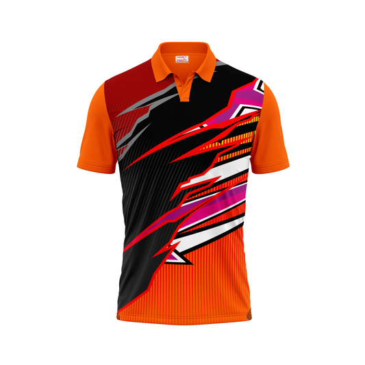 Polo Neck Printed Jersey Orange NP50000396