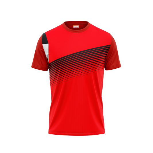 Round Neck Printed Jersey Red NP50000406