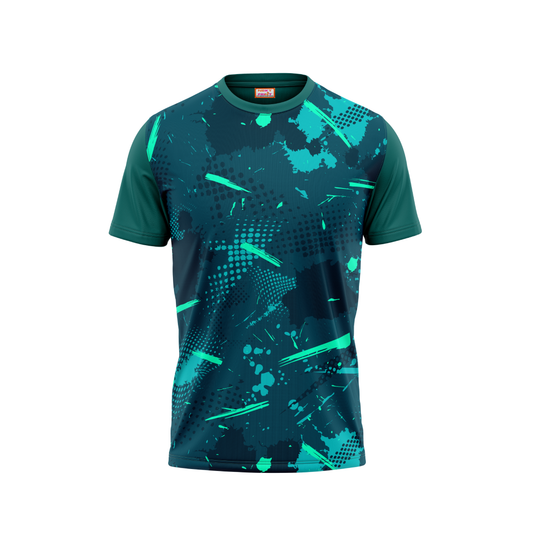 Round Neck Printed Jersey Green NP5000042
