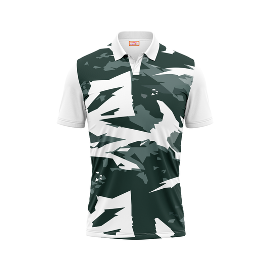 Polo Neck Printed Jersey White NP50000552