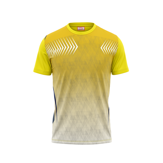Round Neck Printed Jersey Yellow NP50000582