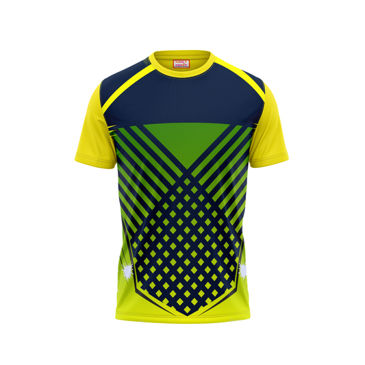 Round Neck Printed Jersey Yellow NP50000588