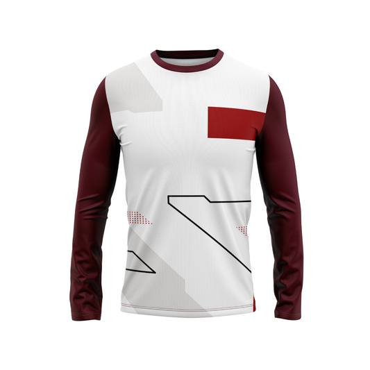 Round Neck Fullsleeve Printed Jersey White NP50000589