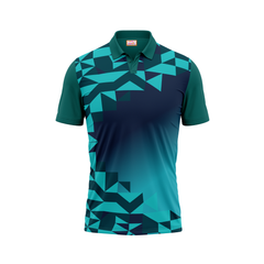 Next print Polo Neck Printed Jersey Green NP500005