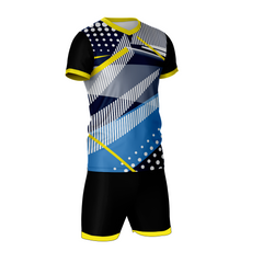 Sky Blue Geo Fusion Sports Jersey Set for Men | Next Print