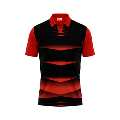 Polo Neck Printed Jersey Red NP5000078
