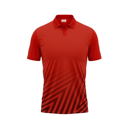 Polo Neck Printed Jersey Red NP5000082