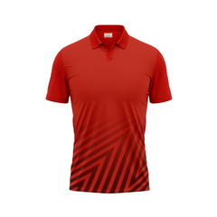 Polo Neck Printed Jersey Red NP5000082
