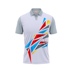 Polo Neck Printed Jersey Grey NP5000088