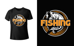 Black Fishing Graphic T-Shirt – Premium Angler Cotton Tee