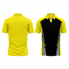 Next Print Customised Polo Neck Yellow Jersey NPTS36