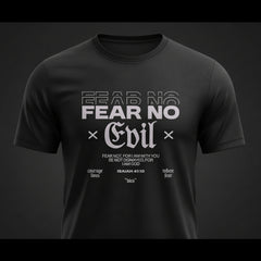 Fear no evil Christian typography tshirt design for print