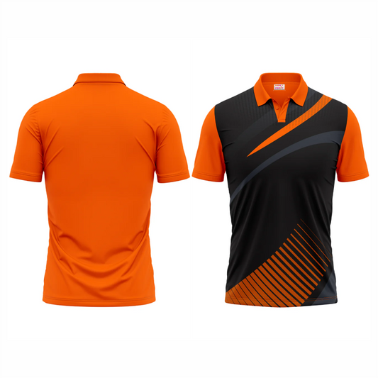 Polo Neck Printed Jersey Orange NP5000018