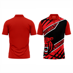 Red Polo Neck Half Sleeve T Shirt Nextprint NP50000730