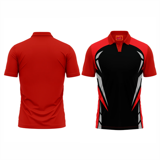 Red Polo Neck Half Sleeve T Shirt Nextprint NP50000751