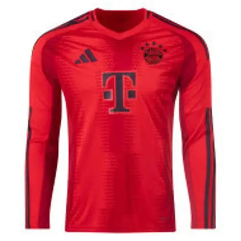 NextPrint Premium Red Long Sleeve Soccer Jersey with Black Design – Customizable