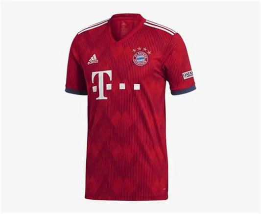 NextPrint Premium Red Football Jersey with Custom Name & Number – Bayern Inspired Home Kit India