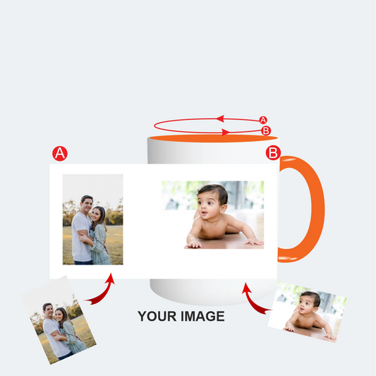Customised Orange Color Mug