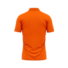 Polo Neck Printed Jersey Orange Design 36