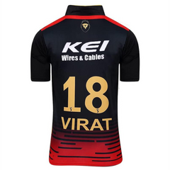 IPL Royal Challengers Bangalore Printed Jersey. in black and red colour