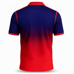 Crimson Horizon Custom Polo Cricket Jersey | Premium Dry-Fit Sports Team Shirt