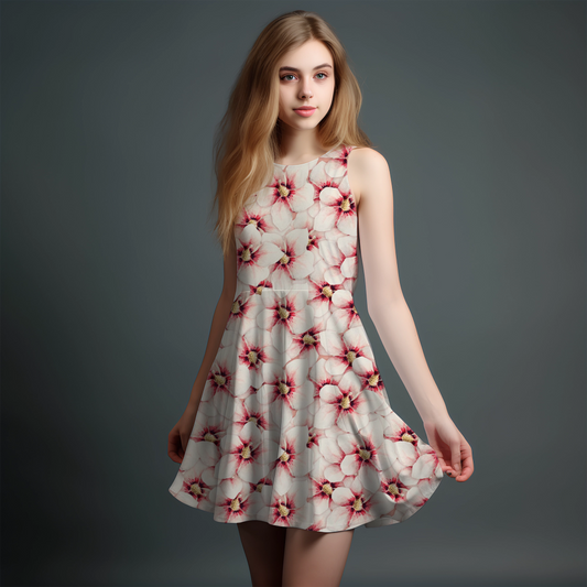 Vibrant Girls' All-Over Print Dress.