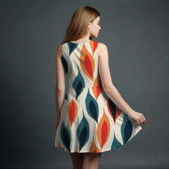 Vibrant Girls' All-Over Print Dress.