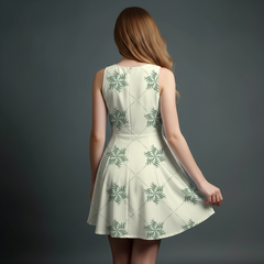 Vibrant Girls' All-Over Print Dress.