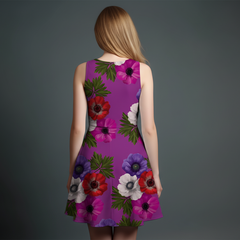 Vibrant Girls' All-Over Print Dress.