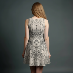 Vibrant Girls' All-Over Print Dress