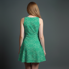 Vibrant Girls' All-Over Print Dress