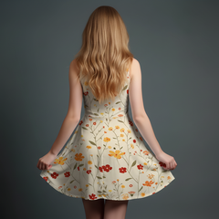 Vibrant Girls' All-Over Print Dress