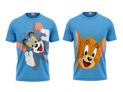 Tom and Jerry Couple Printed Tshirts - Pack of 2 Design 8